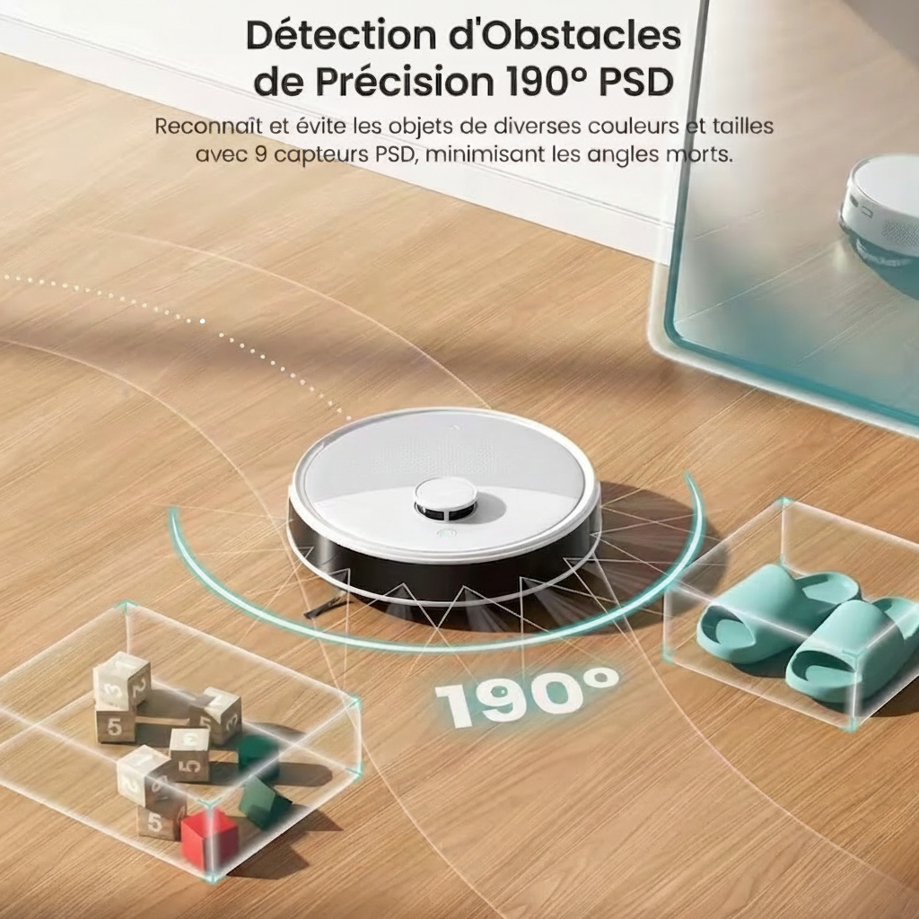 Lefant M3L Robot Aspirateur Laveur Intelligent avec Station Automatique | 12 000 Pa, LiDAR dTOF, Auto-Vidange, Lavage & Séchage Automatique