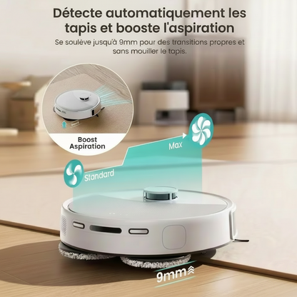 Lefant M3L Robot Aspirateur Laveur Intelligent avec Station Automatique | 12 000 Pa, LiDAR dTOF, Auto-Vidange, Lavage & Séchage Automatique