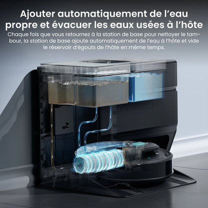 Lefant M5 Robot Aspirateur Laveur Intelligent 18 000 Pa | Brosse Auto-Nettoyante, Station Automatique, Navigation LiDAR dTOF, Sans Effort
