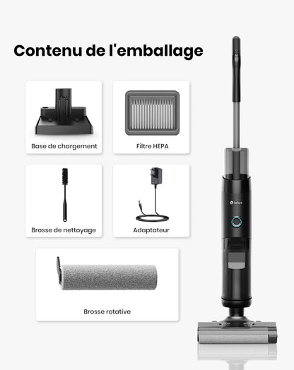 Lefant LS200 – Aspirateur Laveur Sans Fil 3-en-1 Intelligent | 13 000 Pa, Auto-Nettoyage, Nettoyage des Bords