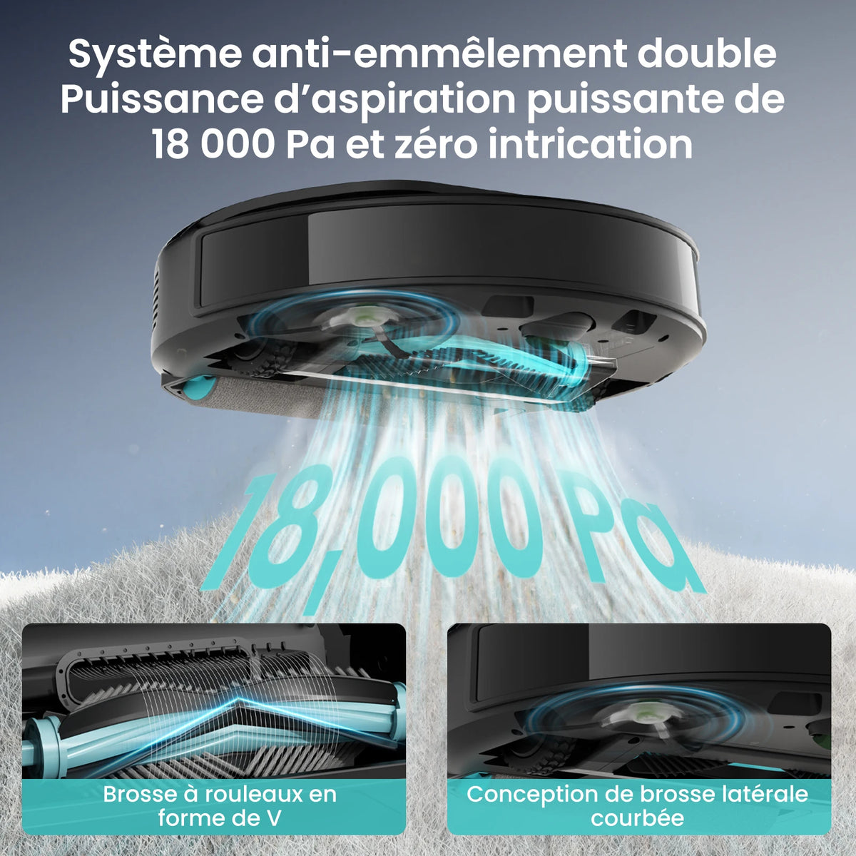 Lefant M5 Robot Aspirateur Laveur Intelligent 18 000 Pa | Brosse Auto-Nettoyante, Station Automatique, Navigation LiDAR dTOF, Sans Effort