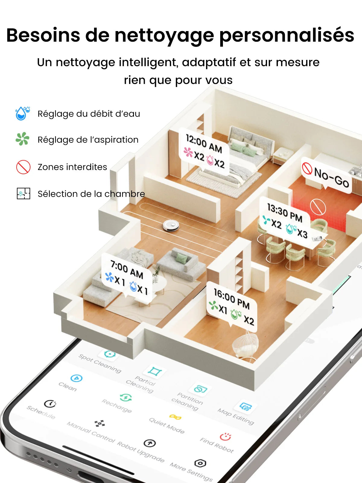 Lefant M2L Plus Robot Aspirateur Laveur avec Station Automatique | 6000 Pa, Navigation LiDAR, Cartographie Multi-Étages, Idéal Poils d’Animaux