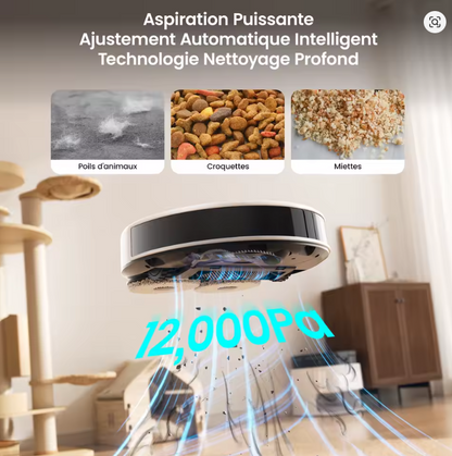 Lefant M3L Robot Aspirateur Laveur Intelligent avec Station Automatique | 12 000 Pa, LiDAR dTOF, Auto-Vidange, Lavage & Séchage Automatique