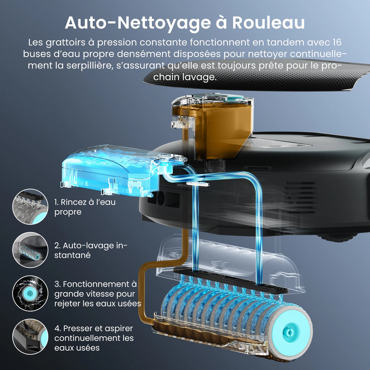 Lefant M5 Robot Aspirateur Laveur Intelligent 18 000 Pa | Brosse Auto-Nettoyante, Station Automatique, Navigation LiDAR dTOF, Sans Effort