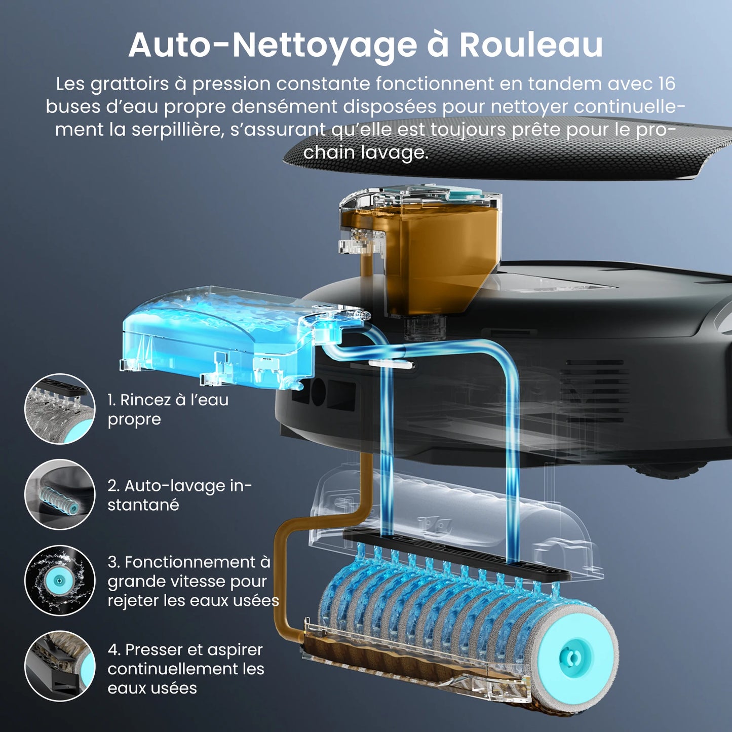 Lefant M5 Robot Aspirateur Laveur Intelligent 18 000 Pa | Brosse Auto-Nettoyante, Station Automatique, Navigation LiDAR dTOF, Sans Effort